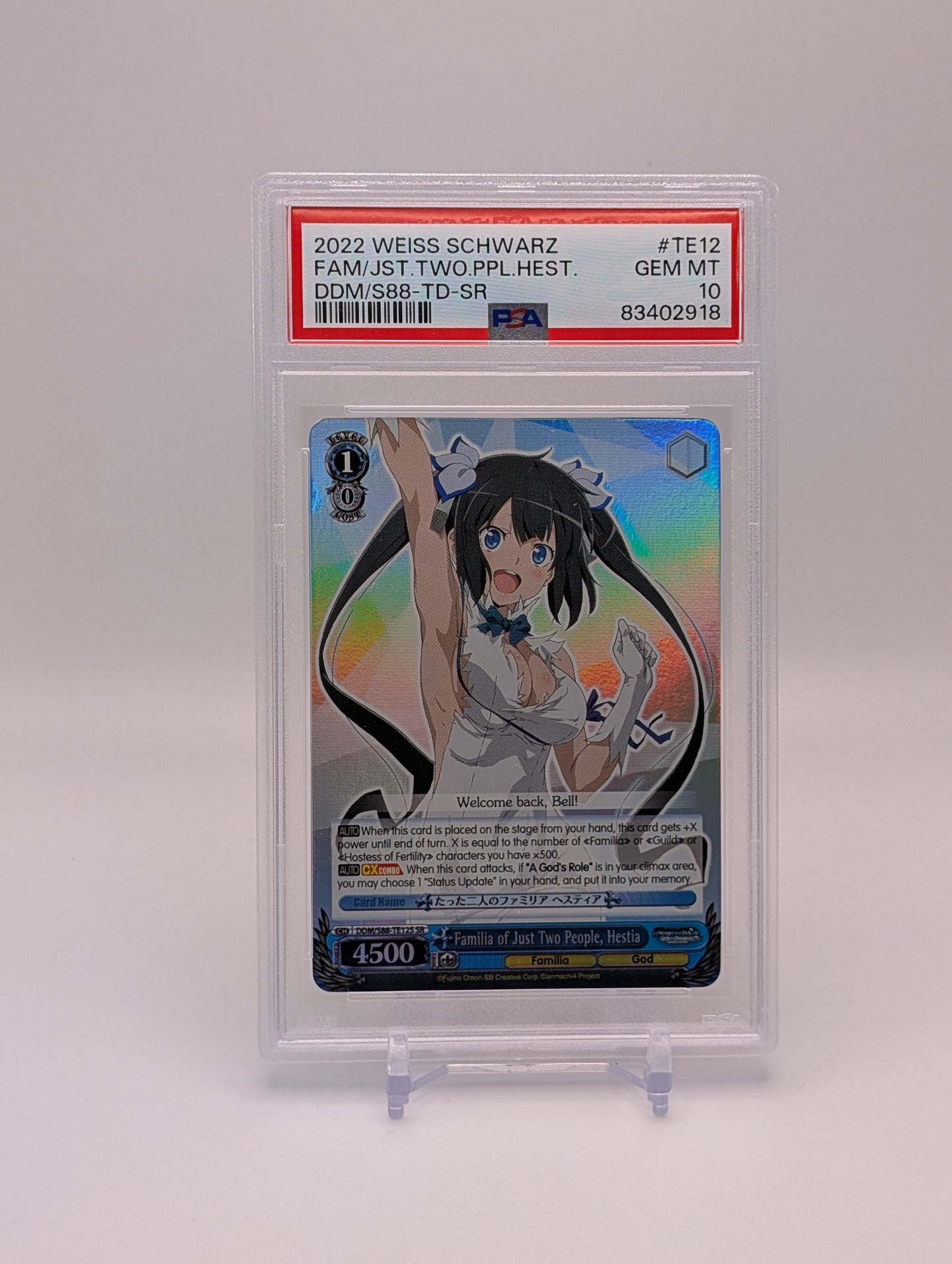 PSA 10 - Familia of Just Two People, Hestia - Weiss Schwarz